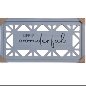 Rustic Die Cut Wood Wall Decor 20in X 12in Life Is Wonderful